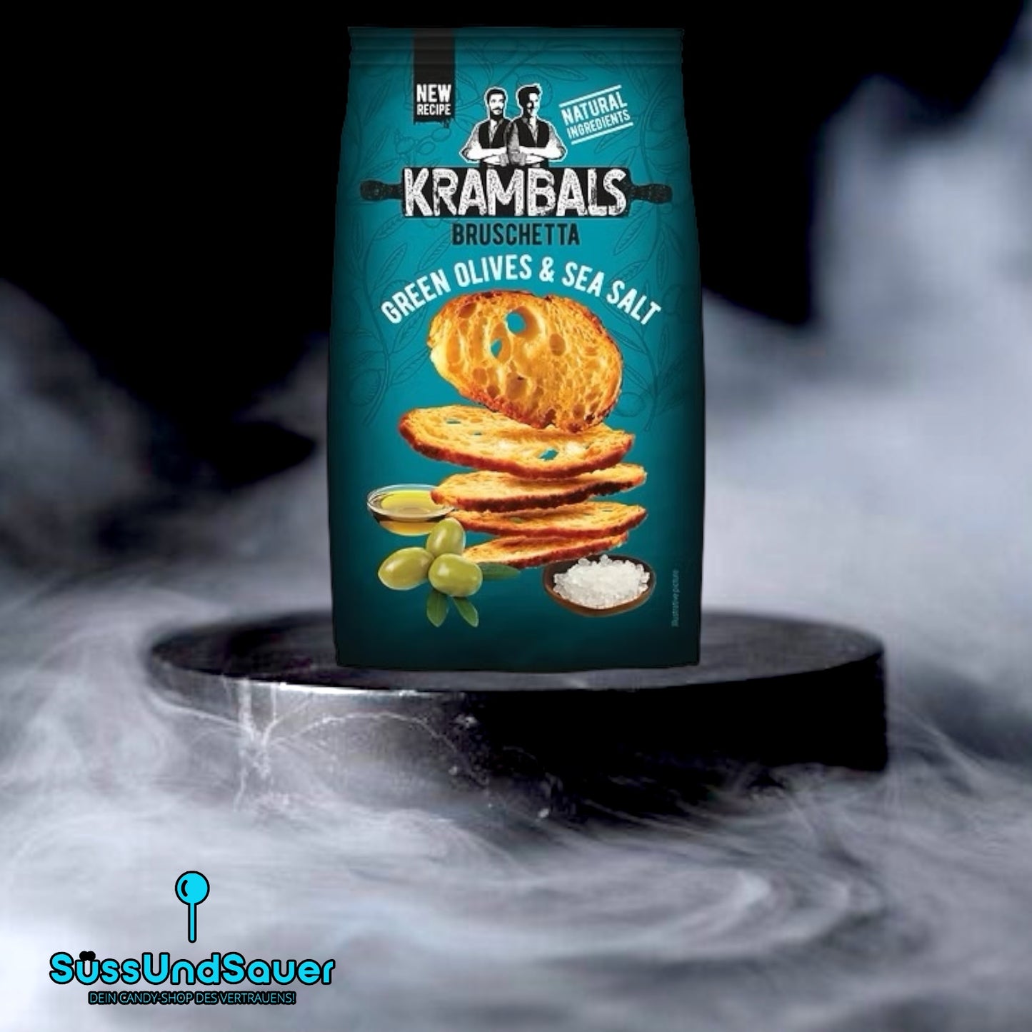 Krambals Brotchips Grüne Oliven & Meersalz 70g