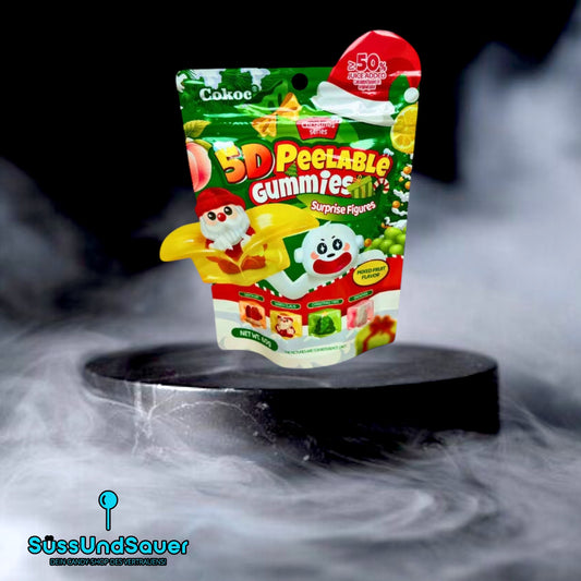 5D Cokoc Peelable Gummies Mixed Fruit Christmas 60g