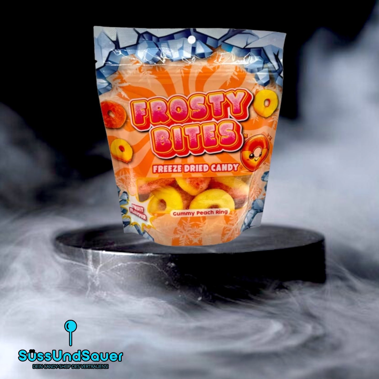 Frosty Bites Gummy Peach Ring 50g