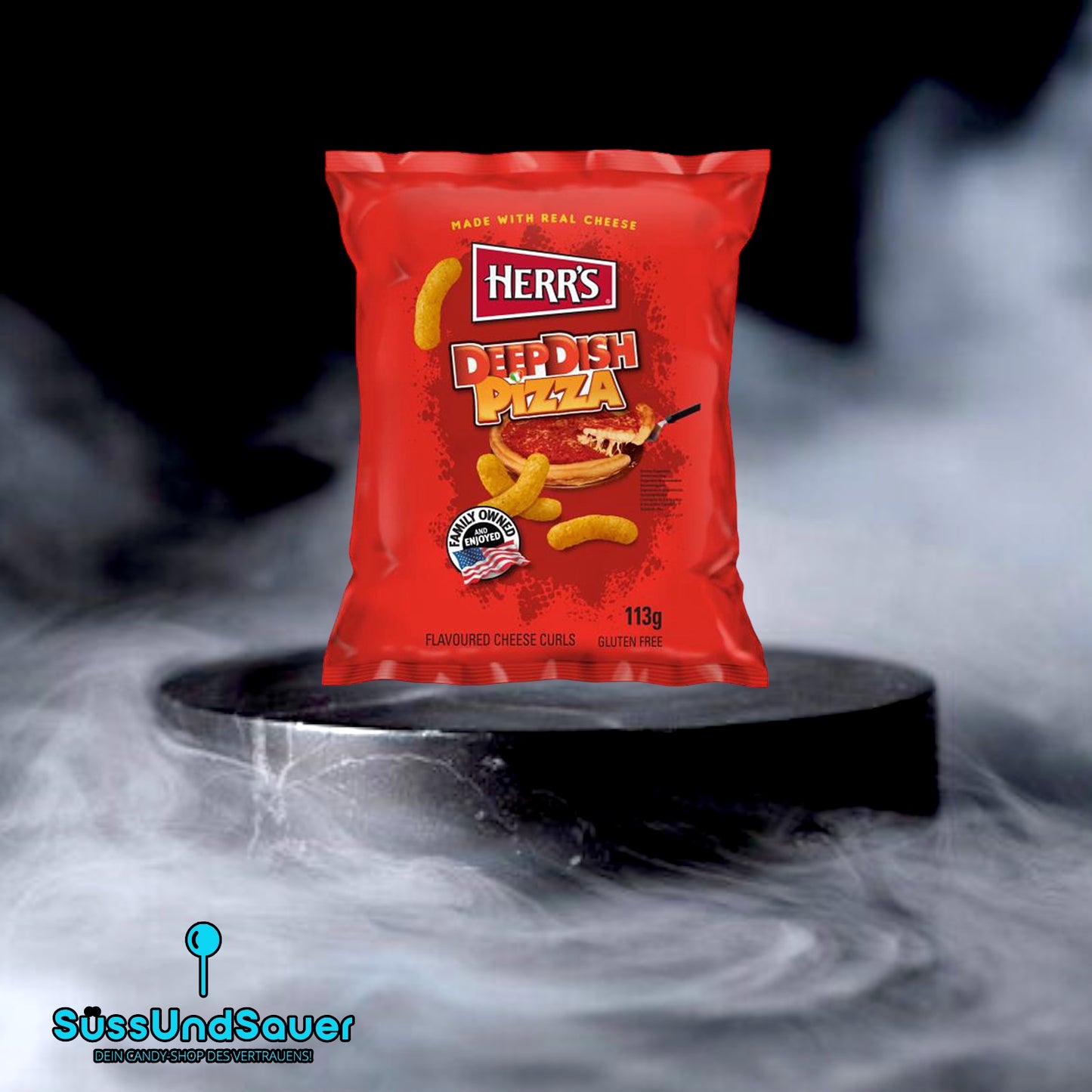Herr’s DeepDish Pizza Cheese Curls 113g
