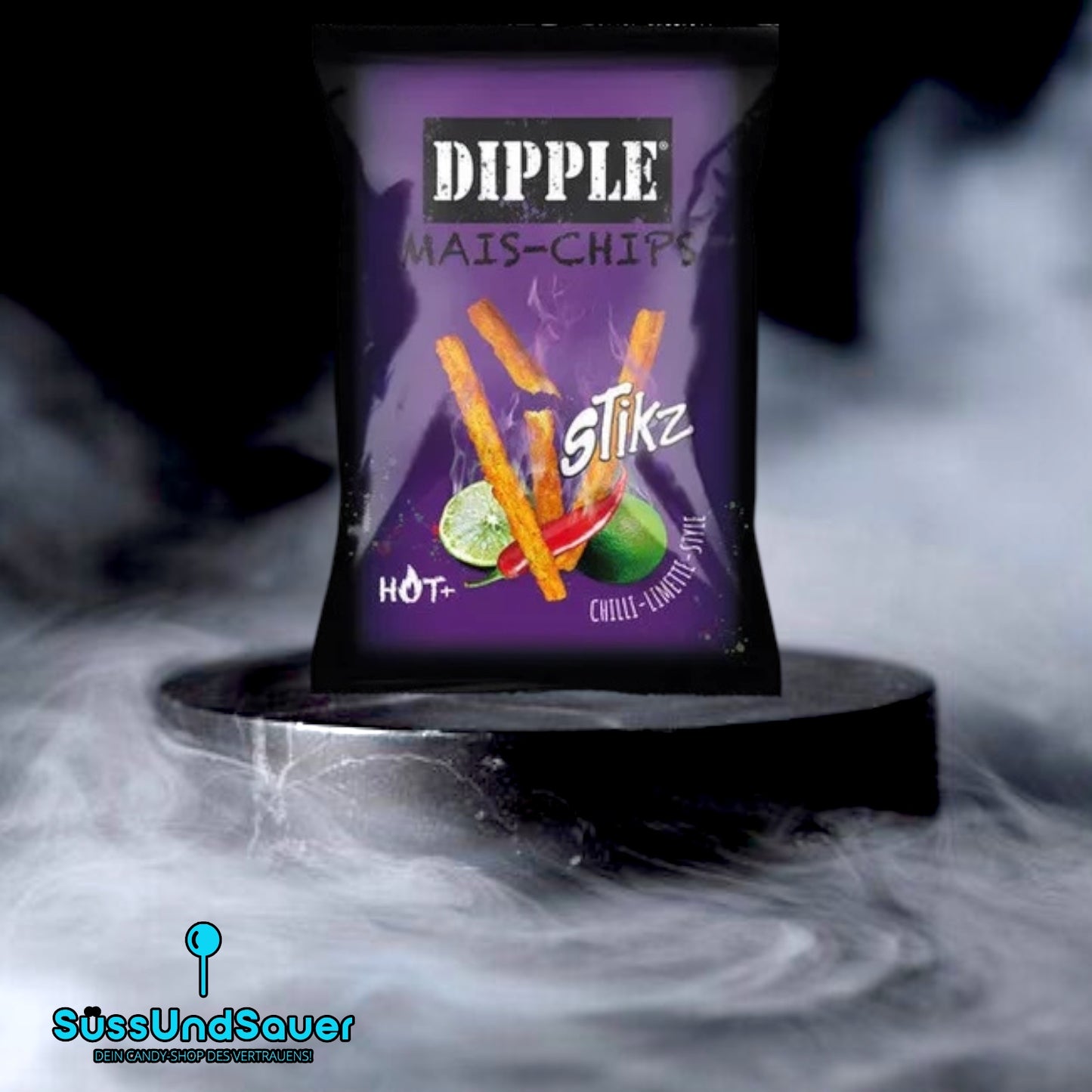 Dipple Mais-Chips Stikz Chili & Limette 90g