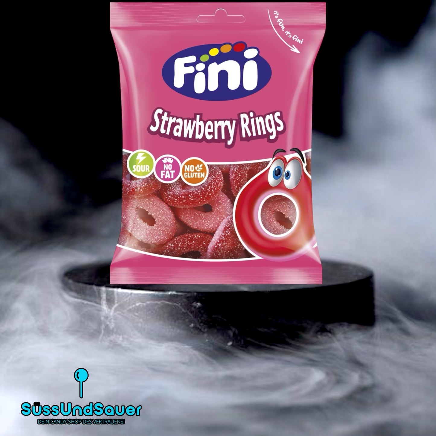 Fini Strawberry Rings 75g (Halal)