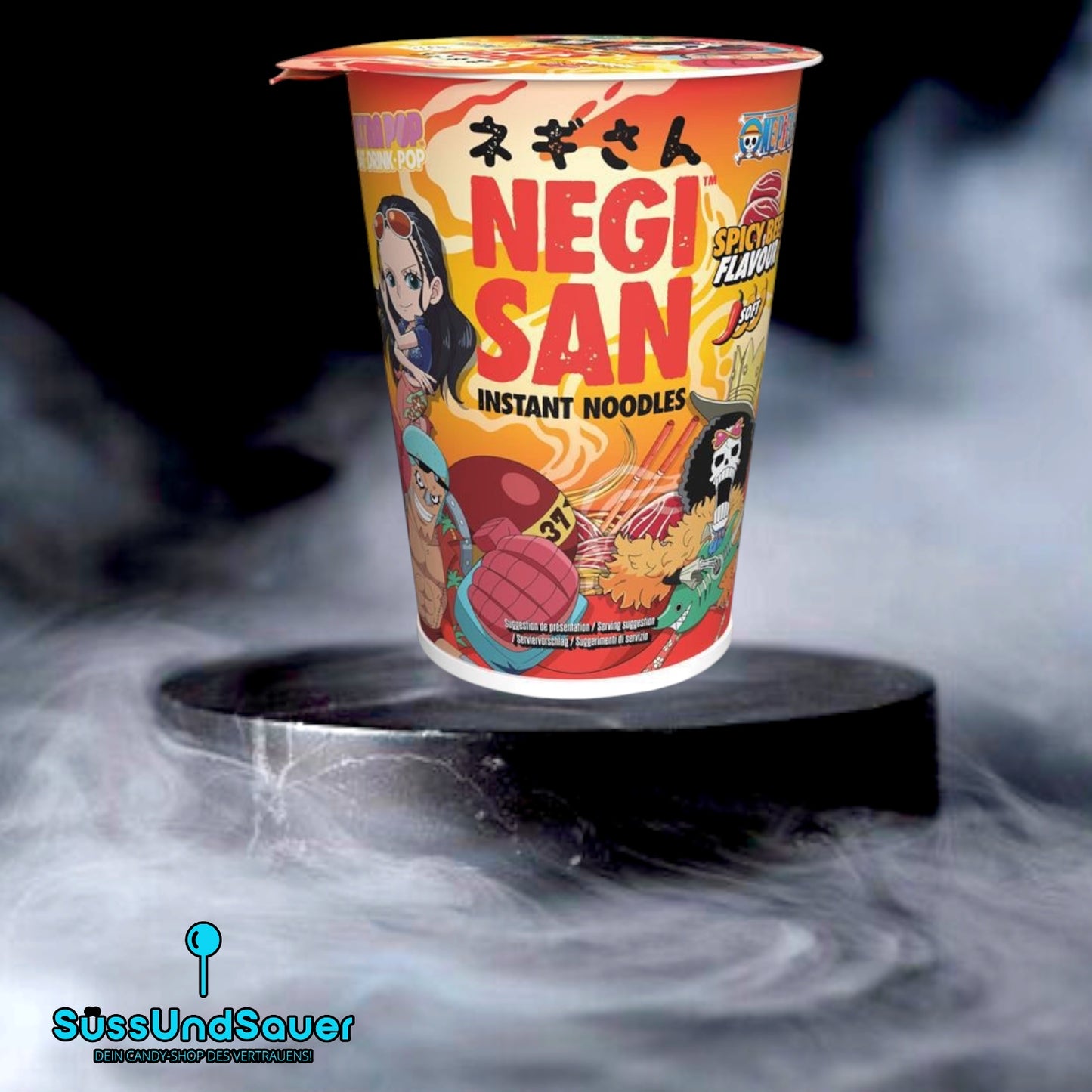 One Piece Negisan Instant Noodles Spicy Beef Cup 65g