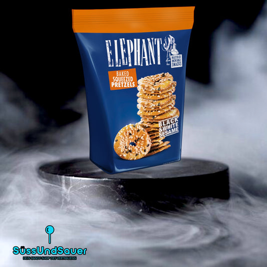 Elephant Pretzels Black & White Sesame 80g