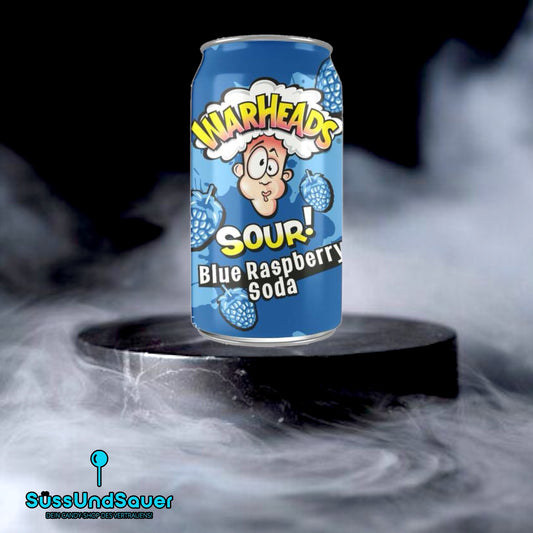Warheads Sour Blue Raspberry Soda 355ml