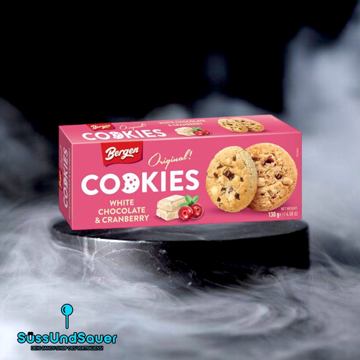 Bergen White Chocolate & Cranberry Cookies 130g
