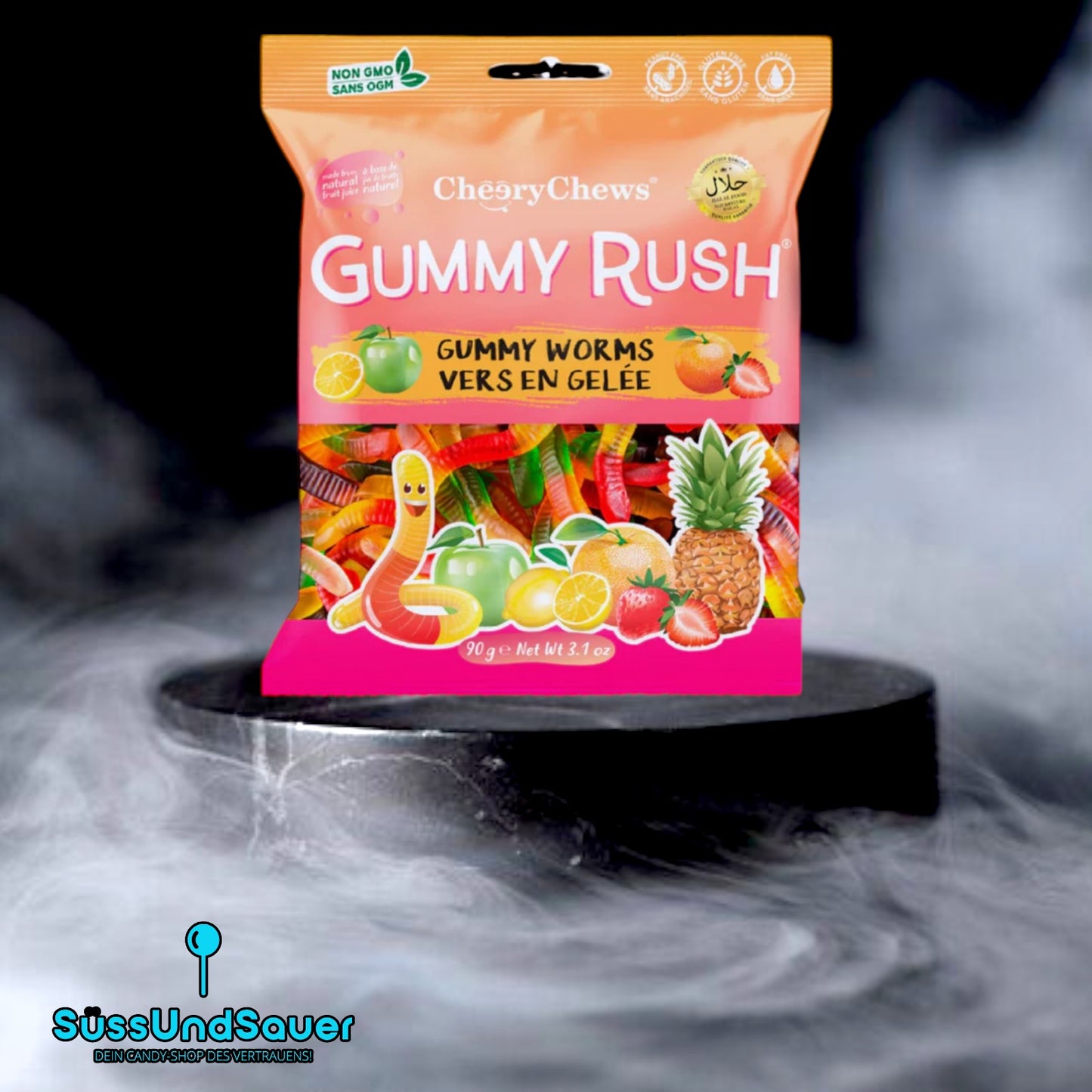 Gummy Rush Gummy Worms 90g (Halal)