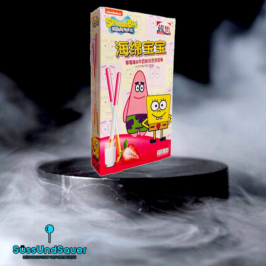 SpongeBob Coated Sticks Strawberry & Milk Asia 48g