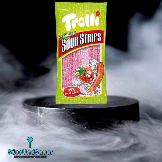 Trolli Sour Strips Strawberry 85g