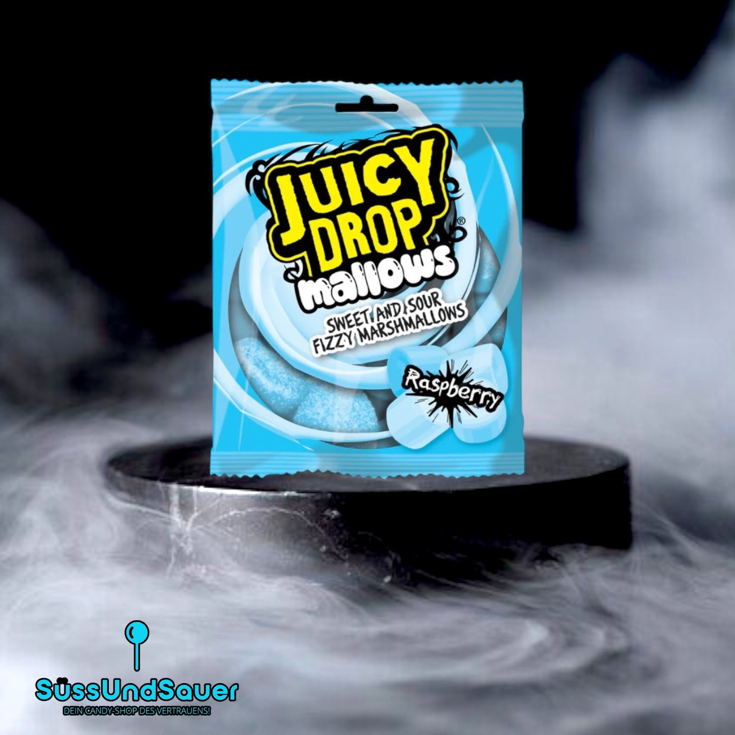 Juicy Drop Raspberry Mallows 100g