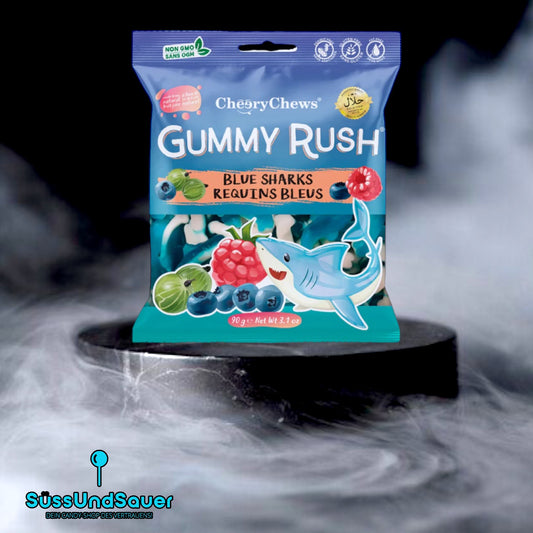 Gummy Rush Blue Sharks 90g (Halal)