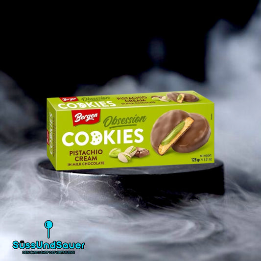 Bergen Pistachio Milk Chocolate Cookies 128g
