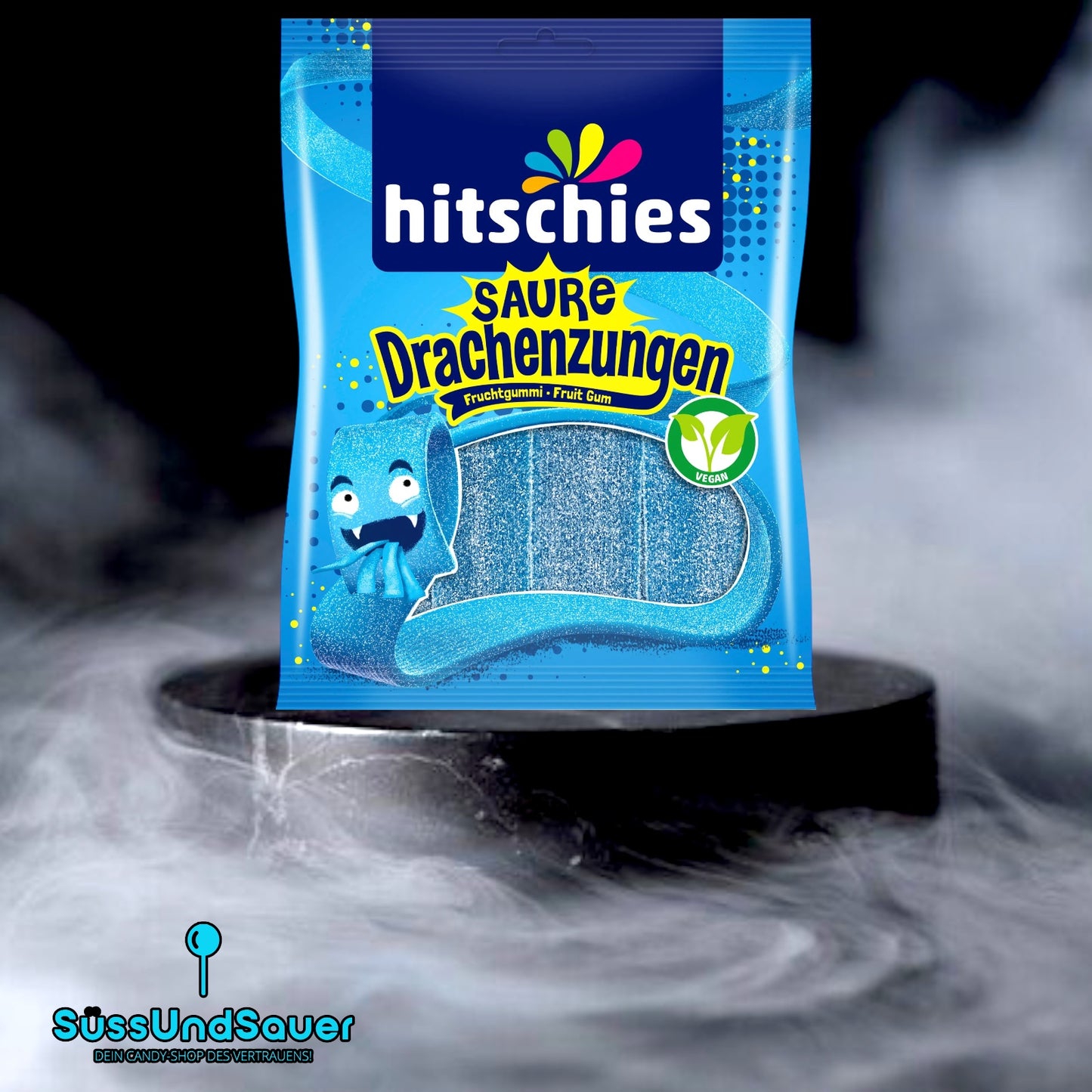 Hitschies Saure Drachenzungen blau vegan 125g