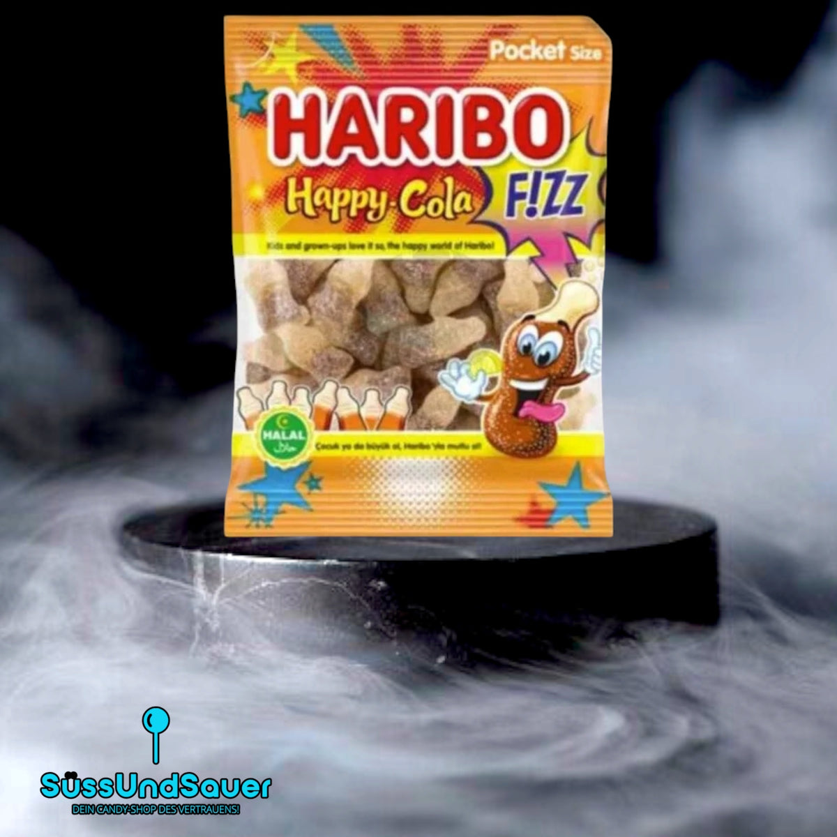 Haribo Happy Cola Fizz! 100g (Halal)