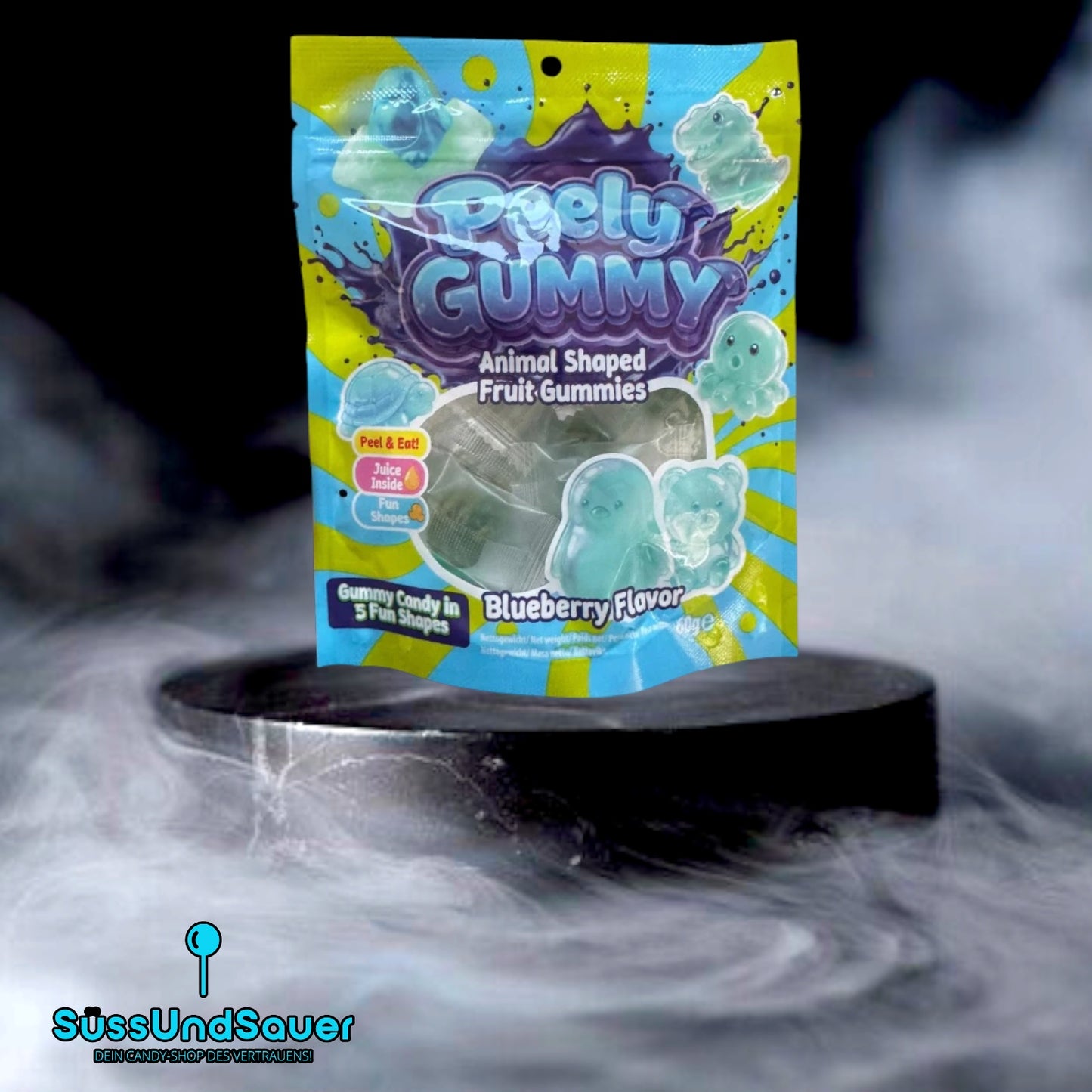 Animal Shaped Fruit Gummies Blueberry Flavor 60g