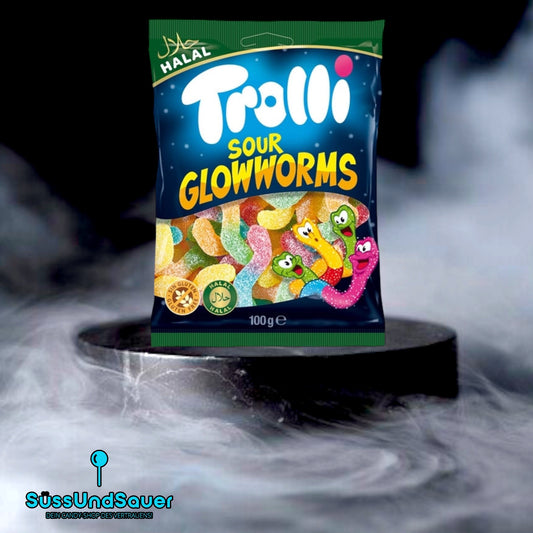 Trolli Sour Glowworms 100g (Halal)